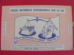 Buvard Caisse Nationale D'assurances Sur La Vie. Vers 1950. - Bank & Versicherung