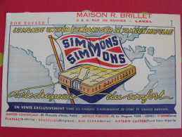 Buvard Matelas Simmons. Brillet Laval. Vers 1950. - M