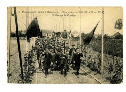 17855   -   Alsemberg   -   Pensionnat St-Victor - Fêtes Jubilaires 1861-1911 - 2e Groupe Du Cortège - Beersel