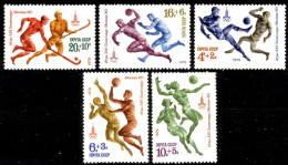 1979 Y Russia USSR Olimpic Games SOCCER ,  FOOTBALL ,BASKETBALL, HOCKEY  Full Set MNH - Unused Stamps