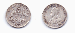 Australia 3 Pence 1922 (m) - Threepence