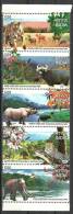 INDIA, 2007, National Parks Of India, Vertical Setenant Set, 5 V, MNH, (**) - Ongebruikt