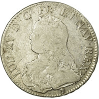 Monnaie, France, Louis XV, Écu Aux Branches D'olivier, Ecu, 1733, Rennes, TB - 1715-1774 Luigi XV Il Beneamato