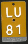 Velonummer Mofanummer Luzern LU 81 - Plaques D'immatriculation