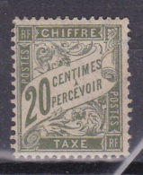 N° 31 Taxes Type Duval 1893 -1935  20c Olive: Timbre Neuf Sans Charnière Gomme D´origine - 1859-1959 Nuevos