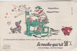 BUVARD PRODUIT LAITIER FROMAGE "LA VACHE QUI RIT" - Série Métier N°6 Rémouleur Illustrateur Hervé Baille - Produits Laitiers