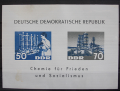 MiNr. 950 - 951 (Block 18) Deutschland Deutsche Demokratische Republik 1963, 12. März. Blockausgabe: Chemische Industrie - 1950-1970