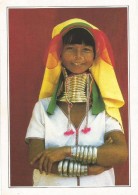 R2308 Birmania - Loikaw - Donna Giraffa - Cartolina Con Legenda Descrittiva - Edizioni De Agostini - Asia