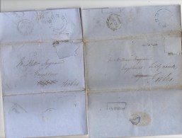 TWO PAGES BANK STATEMENTS DATED 1851/1852/1853 WITH ALFORD, ABERDEEN AND FORBES POSTMARKS -stamps Removed - - Postmark Collection