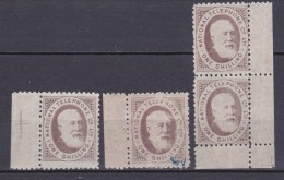 (I.B) National Telephone Company : One Shilling Brown  Lot De 4 Timbres - Nuovi