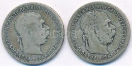 Ausztria 1893-1895. 1K Ag 'Ferenc József' (2x) T:2-,3
Austria 1893-1895. 1 Corona Ag 'Franz Joseph' (2x)... - Unclassified