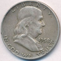 Amerikai Egyesült Államok 1958D 1/2$ Ag 'Franklin' T:2- Ph. 
USA 1958D 1/2 Dollar Ag 'Franklin' C:VF... - Unclassified
