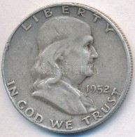 Amerikai Egyesült Államok 1952D 1/2$ Ag 'Franklin' T:2- Ph. 
USA 1952D 1/2 Dollar Ag 'Franklin' C:VF... - Non Classés