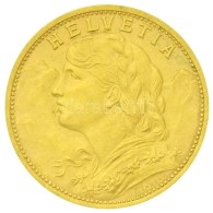 Svájc 1927B 20Fr Au (6,43g/0.900) T:2
Switzerland 1927B 20 Francs (6,43g/0.900) C:XF
Krause KM#35.1 - Unclassified