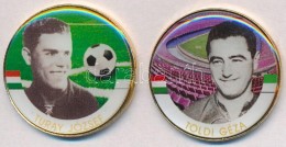 1992-2016. 50Ft Cu-Ni Aranyozott, Festett Multicolor érem (2x) 'A Magyar Foci Legendái' Sorozat:... - Zonder Classificatie