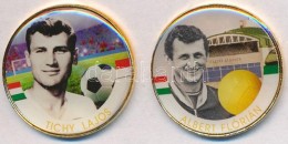 1992-2016. 50Ft Cu-Ni Aranyozott, Festett Multicolor érem (2x) 'A Magyar Foci Legendái' Sorozat:... - Zonder Classificatie