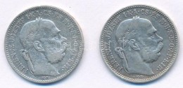 1896KB 1K Ag 'Ferenc József' (2x) T:2,2- Kis Ph. Adamo K5 - Non Classificati