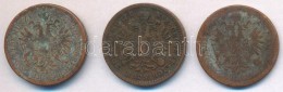 1858B 1kr Cu + 1859B 1kr Cu + 1860B 1kr Cu T:2-,3 Patina - Non Classés