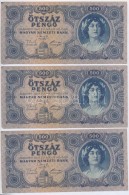 1945. 500P Magyar 'N' BetÅ± Orosz 'P' Helyett (3x) SorszámkövetÅ‘k T:II,II- - Zonder Classificatie