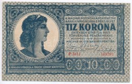 1919. Augusztus 9. 10K Elcsúszott, Ferde Nyomat T:II,II- 
Adamo K13 - Non Classés