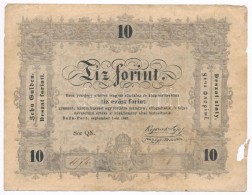 1848. 10Ft 'Kossuth Bankó' T:III- Anyaghiány
Adamo G111 - Non Classificati