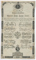 1806. 10G Vízjellel, Szárazpecsét T:III
Austrian Empire 1806. 10 Gulden With Watermark,... - Non Classés