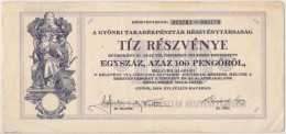 Gyönk 1928. 'A Gyönki Takarékpénztár Részvénytársaság'... - Zonder Classificatie