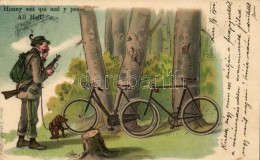 T2 Honny Soit Qui Mal Y Pense. All Heil! Ottmar Zieher, München; Hunter, Bicycles Litho - Non Classificati