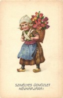 ** T2 Name Day, Girl, Erika Nr. 1003. Litho - Ohne Zuordnung