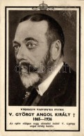 ** T2 1936 V. György Király Gyászlap / George V Obituary Postcard - Zonder Classificatie