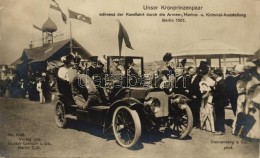 * T2/T3 1907 Unser Kronprinzenpaar Während Der Rundfahrt Durch Die Armee-, Marine- Und Kolonial-Ausstellung.... - Non Classés
