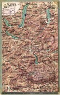 T2/T3 Salzkammergut, Landkarte, Aus Leuzinger's Reise-Reliefkarte Von Tyrol No 19. / Austrian Regional Map Postcard... - Sin Clasificación