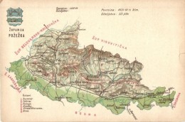 ** T4 Pozsega Vármegye Térképe / Zupanija Pozezka  / Map Of Posega County (b) - Sin Clasificación