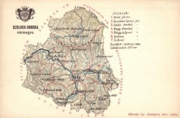 ** T4 Szolnok-Doboka Vármegye Térképe, Károlyi Gy. Kiadása / Map Of... - Sin Clasificación