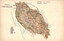 ** T4 Zupanija Licko-Krbavska / Map Of Lika-Krbava County (EM) - Unclassified