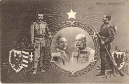 * T2/T3 'Boldog Ünnepeket' / WWI Christmas Greeting, Wilhelm II, Franz Joseph, Viribus Unitis, Central Powers... - Ohne Zuordnung