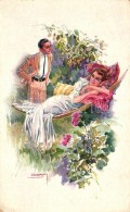 T2/T3 Couple, Art Deco Postcard Erkal No. 334/3. S: Usabal - Unclassified