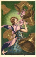 T2 Húsvét / Easter; Unsigned Italian Art Deco Postcard Degami 3543. - Unclassified