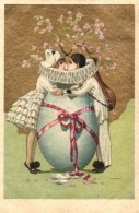 T2 Easter, Clowns; Italian Art Postcard Degami 1030. Artist Signed - Non Classificati