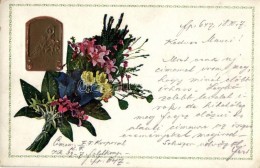 T2 1915 Isonzo Armee / WWI Military Memorial Card, Floral Emb. - Zonder Classificatie