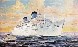 T2/T3 R.H.M.S. Ellinis, Chandris Lines Ship, Art Postcard, S: Derrick Snoothy (EK) - Non Classés