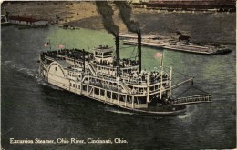 * T2/T3 Excursion Steamer, Ohio River, Cincinnati, Ohio (EK) - Ohne Zuordnung
