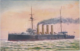 ** T2 HMS Cressy, Raphael Tuck Oilette 'Our Navy' Series II. No. 9083. - Zonder Classificatie