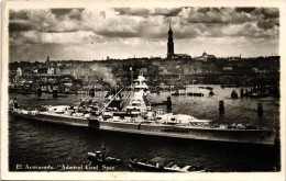 T2/T3 El Acorazado 'Admiral Graf Spee' / German Kriegsmarine, Deutschland-class Heavy Cruiser, Photo (EK) - Unclassified