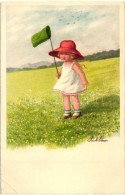 ** T3 Child With Butterfly Net, August Röckl No. 2665, S: Pauli Ebner (EB) - Zonder Classificatie