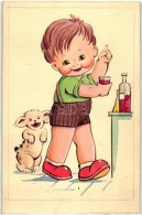 ** T4 Boy, Hand-made Art Postcard (non PC) (cut) - Ohne Zuordnung