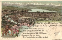 T4 Zürich, Lith. & Verlag Von Hch. Schlumpf, Litho (b) - Ohne Zuordnung