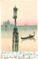 T3/T4 Venice, Venezia; Gondola, Art Postcard, Litho (fa) - Non Classificati