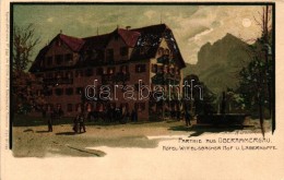 ** T1/T2 Oberammergau, Hotel Wittelsbacher Hof Und Laberköpfe, Künstlerpostkarte No. 2382 Von Ottmar... - Zonder Classificatie