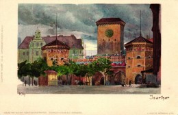 * T1/T2 München, Isarthor, Velten's Künstler-Postkarte No. 85. Litho S: Kley - Zonder Classificatie